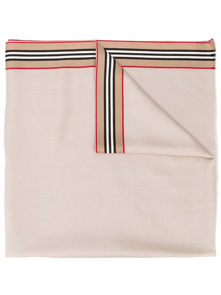 Burberry Icon Stripe Scarf - Neutrals