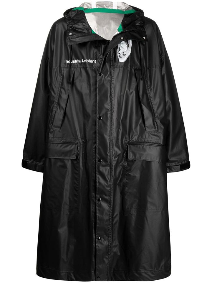 Undercover Rear Print Coat - Black
