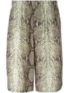 Jean Paul Gaultier Pre-owned Snake Print Shorts - Green