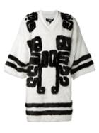 Ktz 'hockey' Faux Fur T-shirt, Men's, Size: Medium, White, Artificial Fur