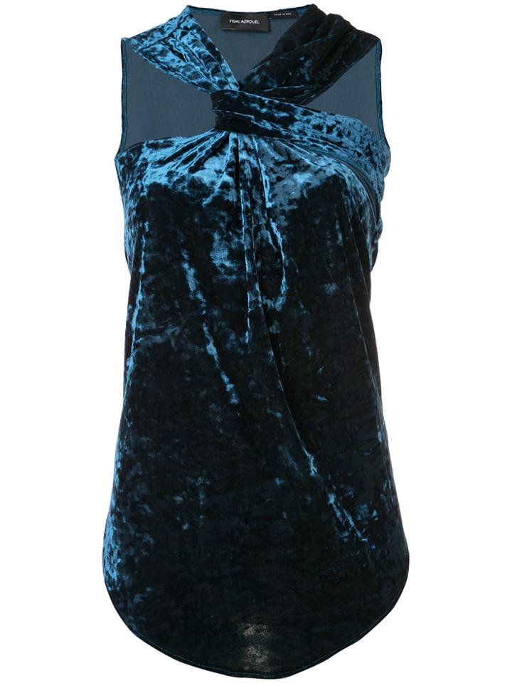 Yigal Azrouel Draped Front Top - Blue