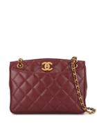 Chanel Pre-owned Diamond Quilted Shoulder Bag - Red