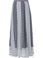 Loveless Multi Pattern Detail Hem Pleated Midi Skirt