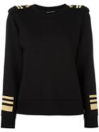 Neil Barrett Nautical Sweatshirt, Women's, Size: Medium, Black, Cotton/spandex/elastane/lyocell/viscose