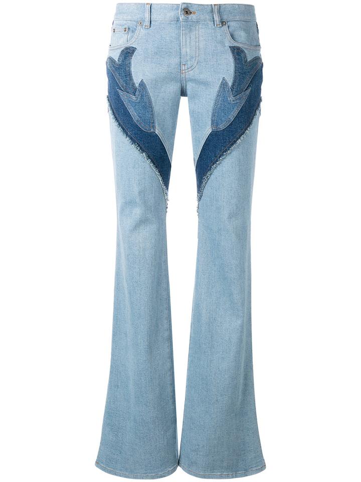 Roberto Cavalli - Flared Jeans - Women - Cotton/spandex/elastane - 42, Blue, Cotton/spandex/elastane