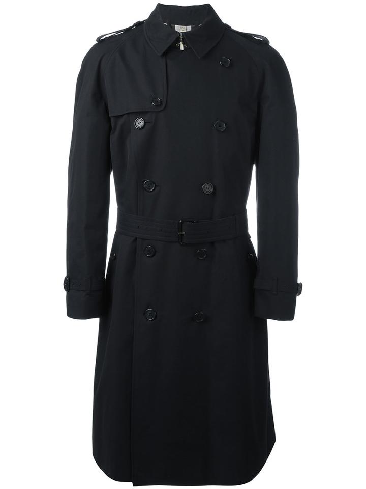Burberry 'westminster' Trench Coat, Men's, Size: 46, Black, Cotton