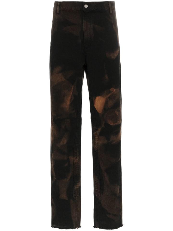 424 Bleach Canvas Work Pants - Brown