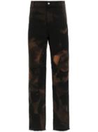 424 Bleach Canvas Work Pants - Brown