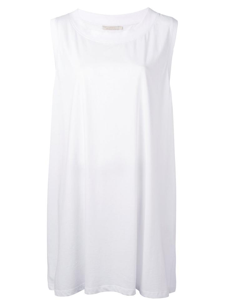 Amen - Embellished Strip Long Tank Top - Women - Cotton/glass - One Size, White, Cotton/glass