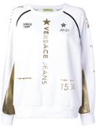 Versace Jeans Gold-tone Printed Jumper - White
