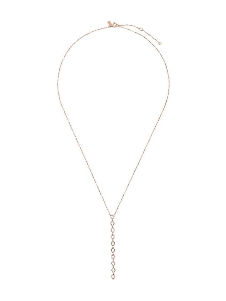 Ef Collection 14kt Gold Diamond Rear Drop Necklace - Bronze