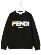Fendi Kids Logo Print Sweatshirt - Black