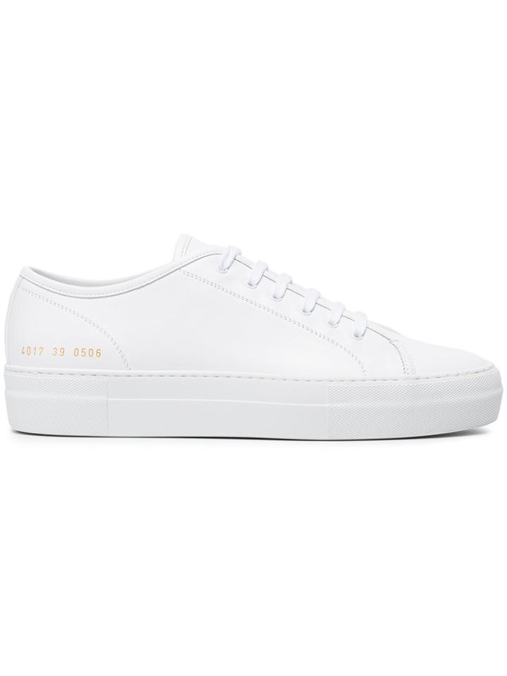 Common Projects White Tournament Leather Sneakers