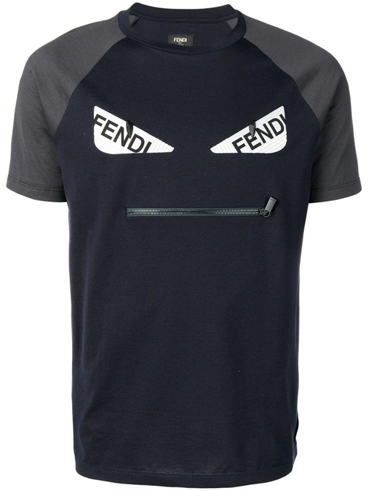 Fendi Bag Bugs Eyes T-shirt - Blue