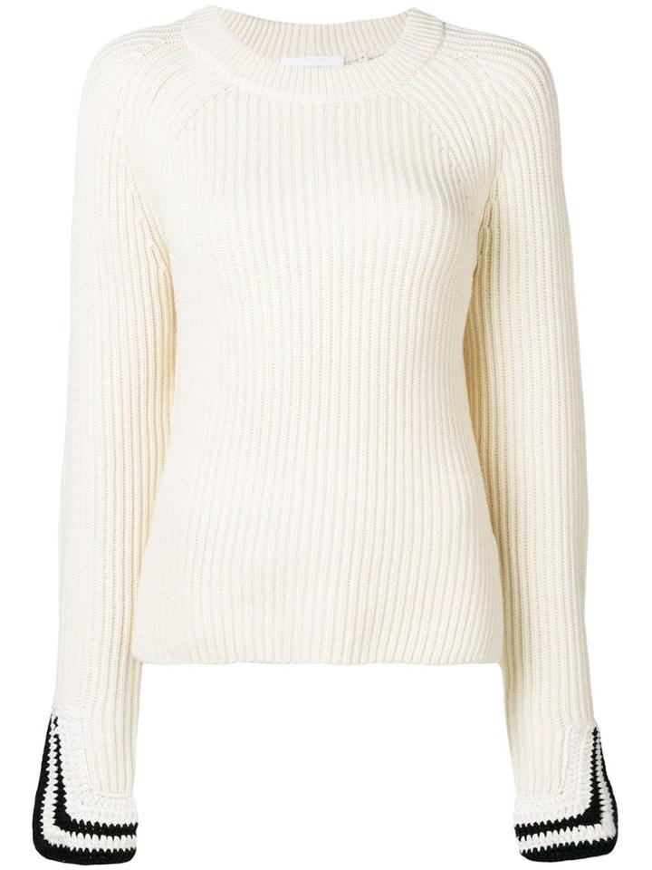 Helmut Lang Ribbed Sweater - Neutrals