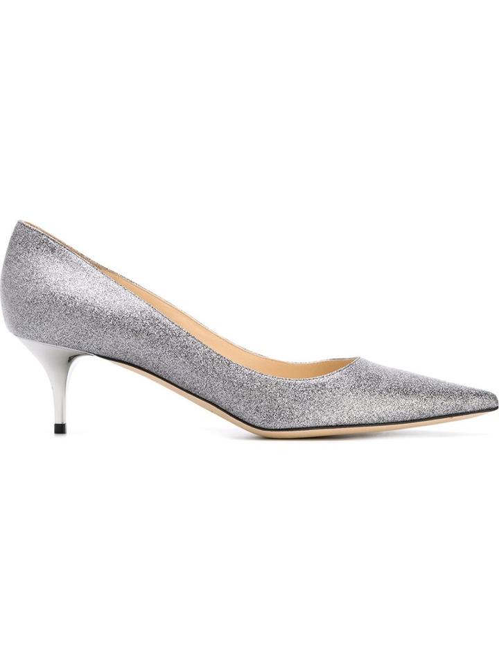 Jimmy Choo Aza Pumps, Women's, Size: 41, Grey, Goat Skin/leather