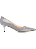 Jimmy Choo Aza Pumps, Women's, Size: 41, Grey, Goat Skin/leather
