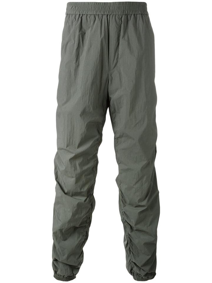 Msgm Elasticated Waist Trousers, Size: 46, Green, Polyamide