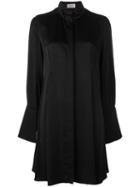 Lanvin Collarless Shirt Dress, Women's, Size: 40, Black, Acetate/viscose