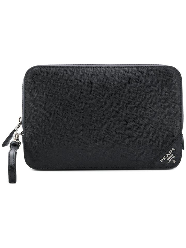 Prada Single Zip Pouch - Black