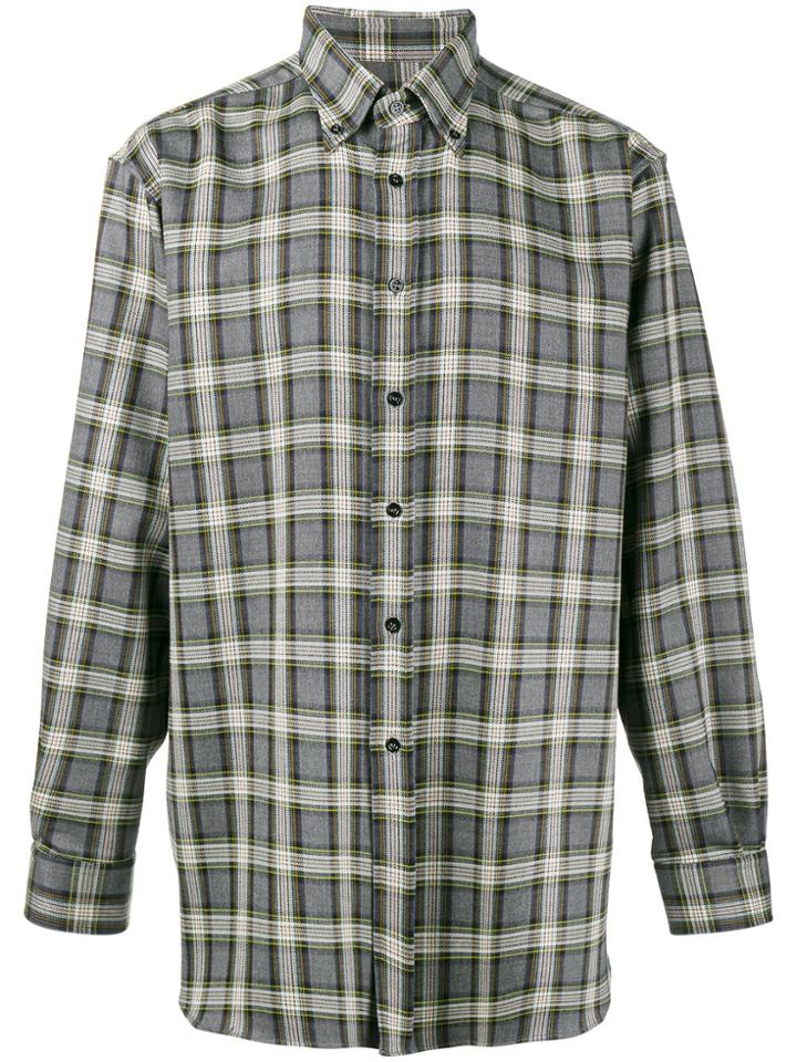Raf Simons Oversized Checked Shirt - Grey