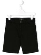 Dolce & Gabbana Kids Music Note Appliqué Denim Shorts, Boy's, Size: 6 Yrs, Black