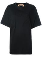 No21 Patched Logo T-shirt, Women's, Black, Cotton