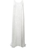 Adam Lippes Embellished Flared Maxi Dress - White