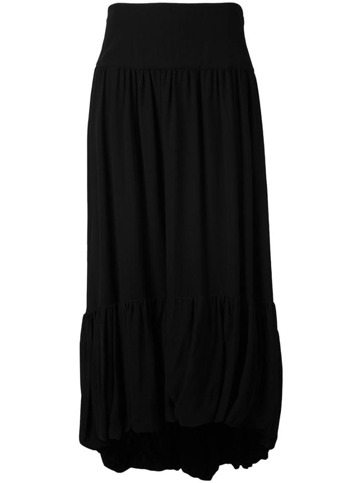 Sonia Rykiel - Pleated Skirt - Women - Silk/acetate/viscose - 36, Black, Silk/acetate/viscose