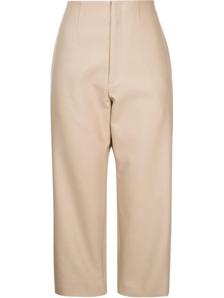 Astraet Cropped Trousers, Women's, Size: 1, Nude/neutrals, Cotton/polyester/polyurethane