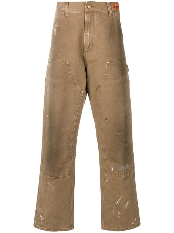 Heron Preston Paint Splash Chinos - Neutrals