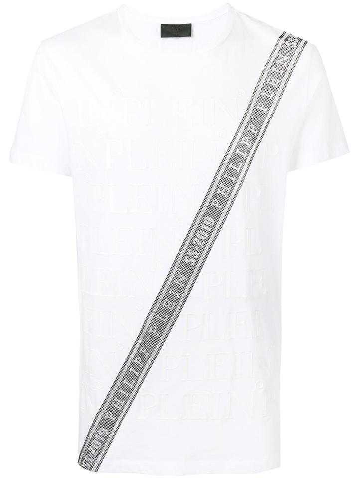 Philipp Plein Logo Embellished T-shirt - White