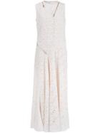 Stella Mccartney 'janelle' Midi Dress, Women's, Size: 44, Nude/neutrals, Cotton/polyamide