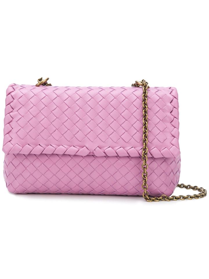 Bottega Veneta Twilight Intrecciato Nappa Baby Olimpia Bag - Pink &