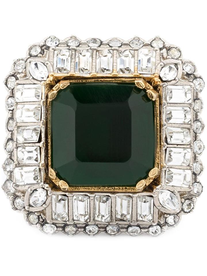 Alexander Mcqueen Squar Cocktail Ring