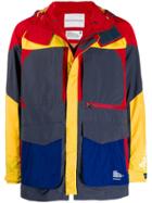White Mountaineering Contrast Panel Hooded Jacket - Blue