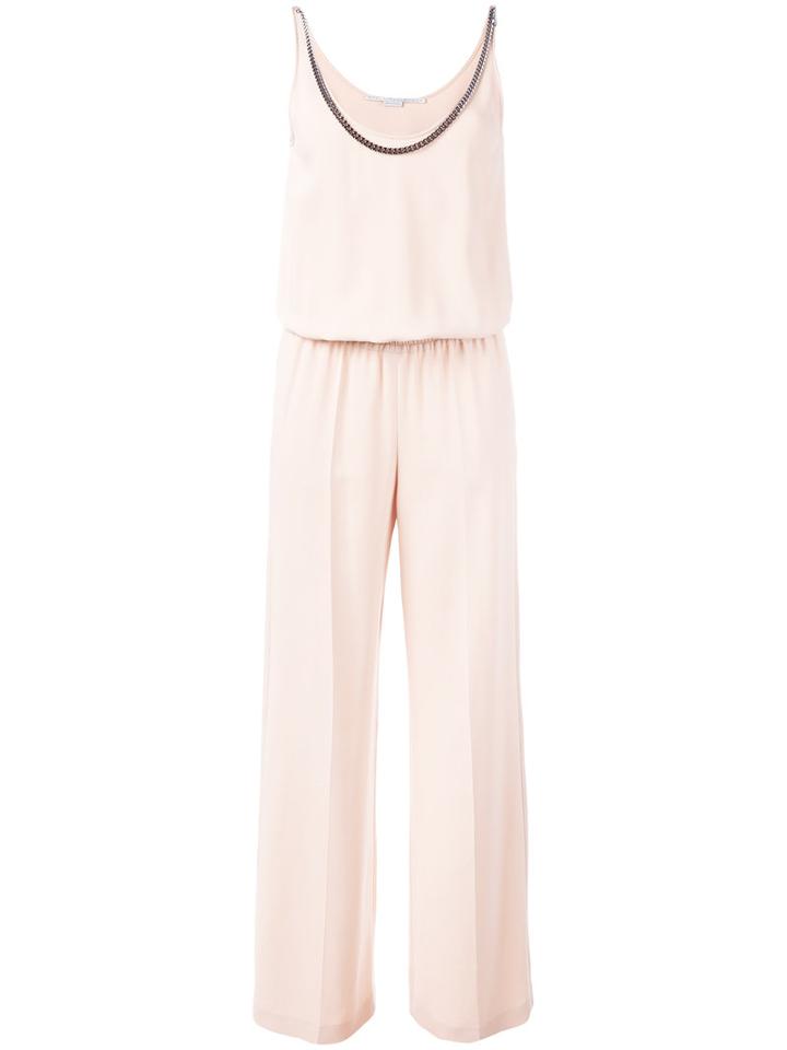 Stella Mccartney Back Chain Trim Jumpsuit, Women's, Size: 42, Pink/purple, Aluminium/metal/spandex/elastane/viscose