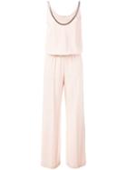 Stella Mccartney Back Chain Trim Jumpsuit, Women's, Size: 42, Pink/purple, Aluminium/metal/spandex/elastane/viscose
