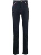 Paul Smith Paint-effect Fitted Jeans - Blue