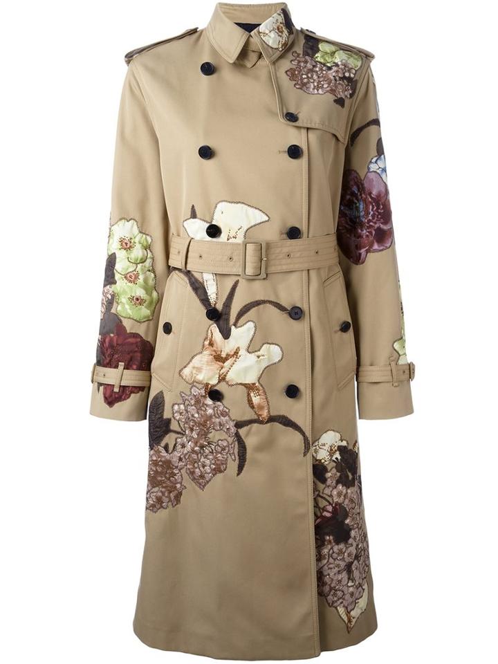 Valentino 'kimono 1997' Trench Coat, Women's, Size: 42, Nude/neutrals, Polyester/cotton/silk