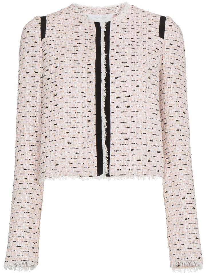 Giambattista Valli Tweed Jacket With Piping - Pink & Purple