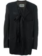 Ziggy Chen Contrast Sleeve Blazer