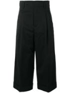 Golden Goose Deluxe Brand Cropped Wide Leg Trousers, Women's, Size: Small, Black, Cotton/cupro