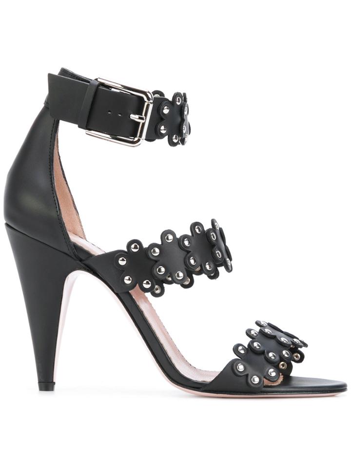 Red Valentino Buckle Heeled Sandal - Black