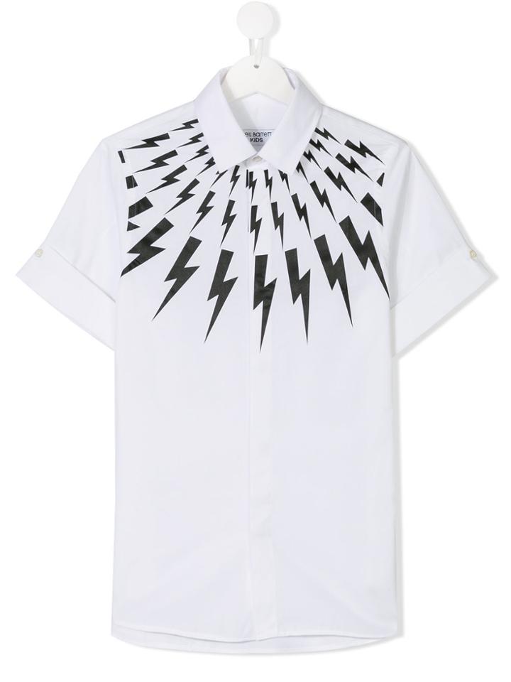 Neil Barrett Kids Hazard Shirt - White