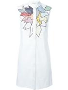 Christopher Kane Patchwork Detail Shirt Dress, Women's, Size: 12, Red, Cotton/polyamide/spandex/elastane