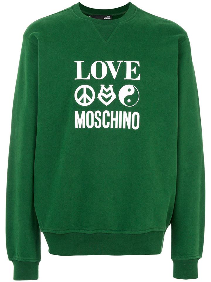 Love Moschino - Love Moschino Sweatshirt - Men - Cotton/spandex/elastane - Xl, Green, Cotton/spandex/elastane