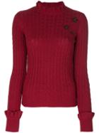 Red Valentino - Cable Knit Slim-fit Jumper - Women - Polyamide/viscose/angora/wool - Xs, Polyamide/viscose/angora/wool