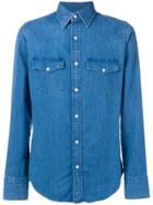 Tom Ford Slim Denim Shirt - Blue