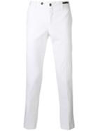 Pt01 Cropped Skinny Trousers, Men's, Size: 56, White, Cotton/spandex/elastane